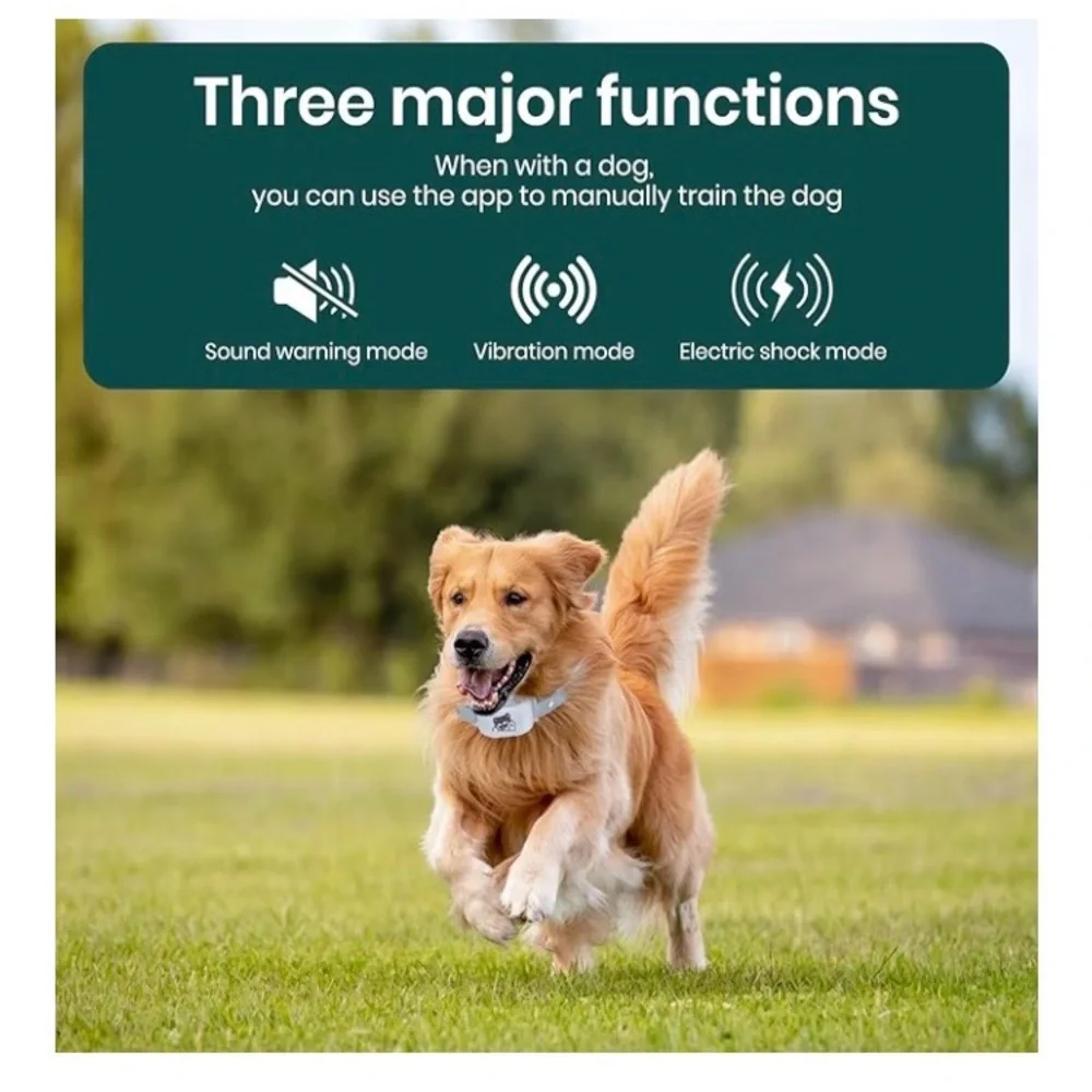 GPS Dog Collar with Wireless Electronic Boundary & Training, Waterproof. NEW